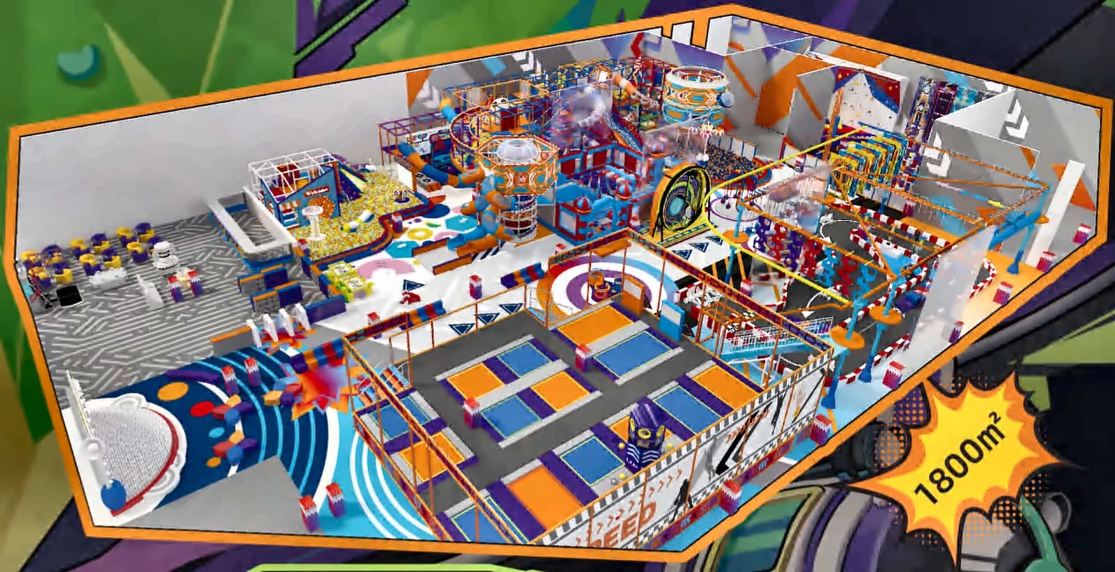 Trendy sports arena