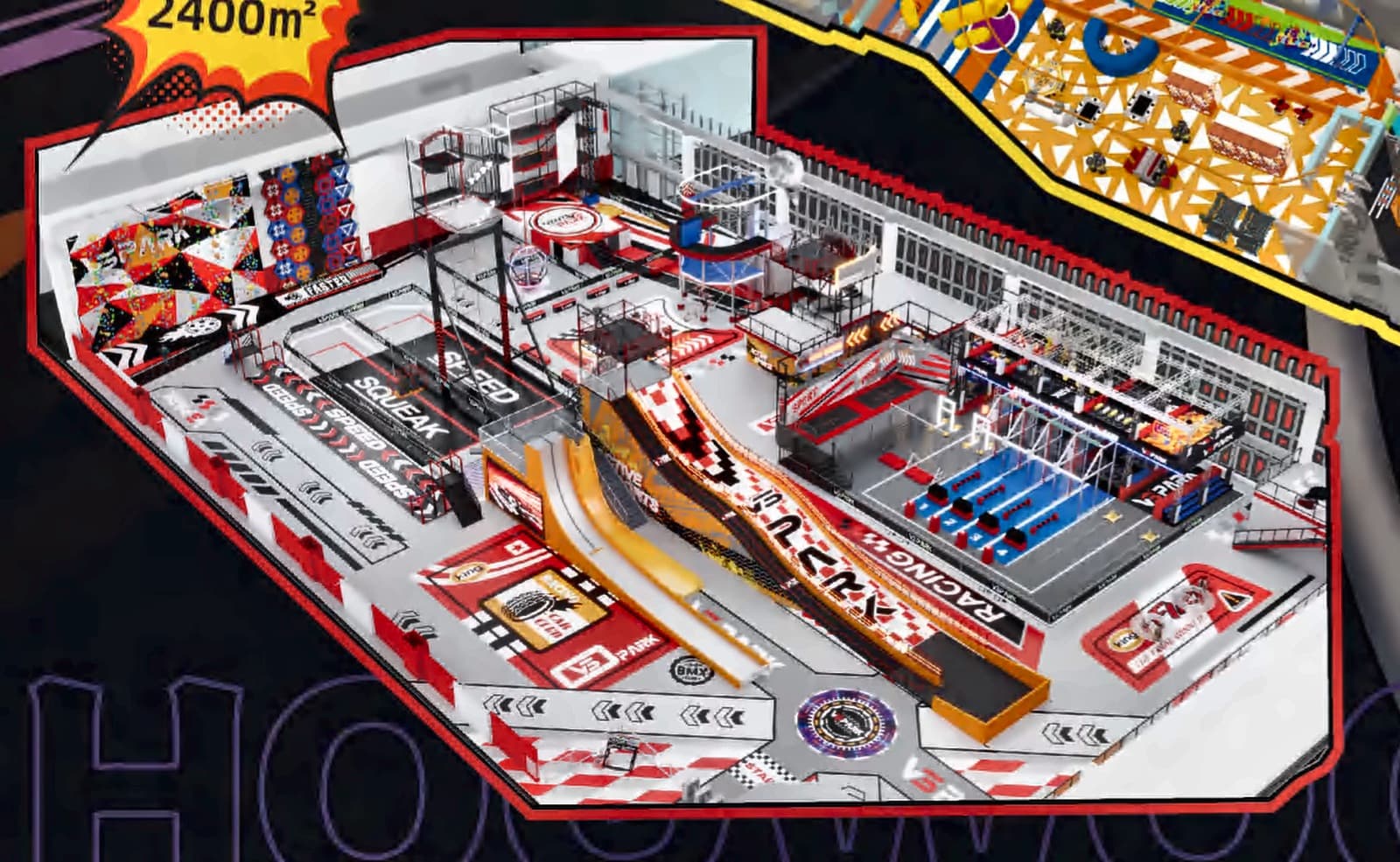 Trendy sports arena