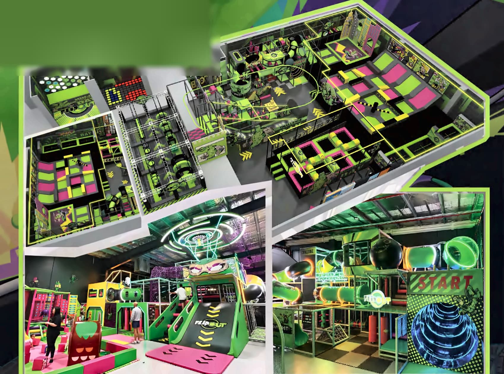 Acid Green Flip Arena