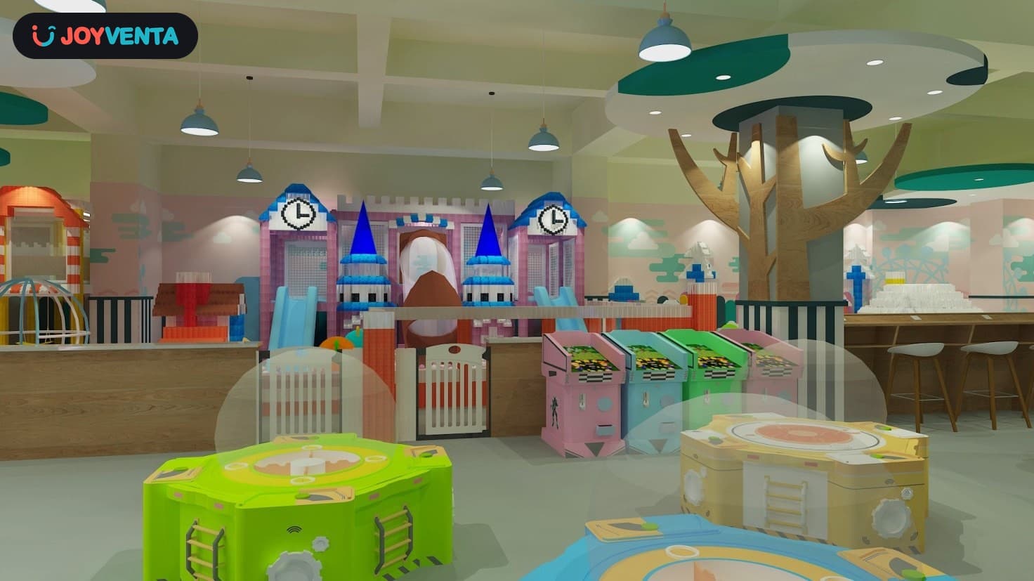 Pastel Lake Block Hall