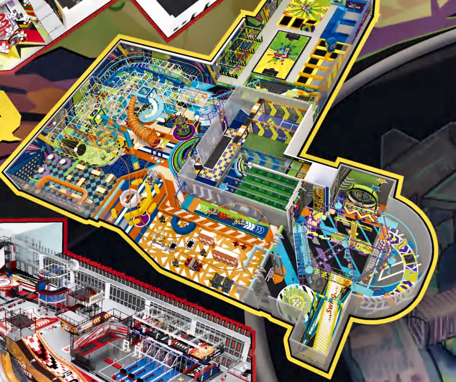 Trendy sports arena