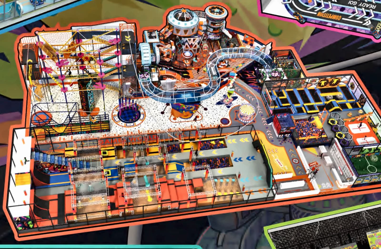 Trendy sports arena