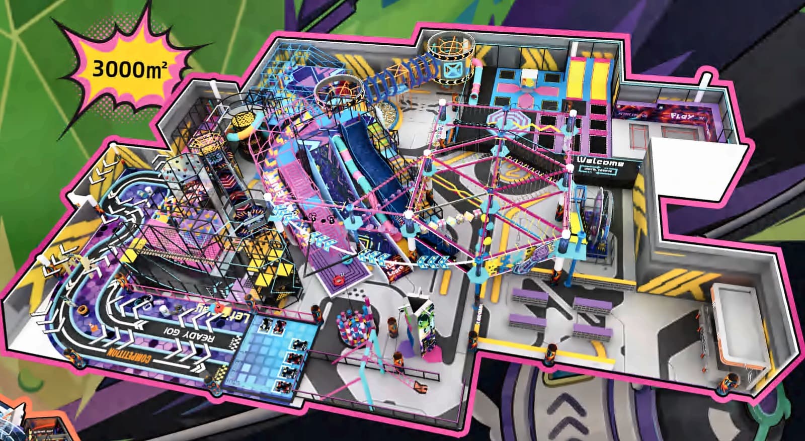 Trendy sports arena