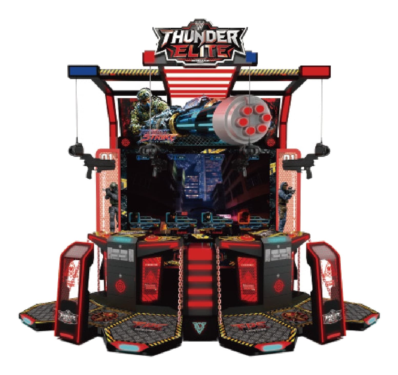 Four-Gun Arcade Shooter