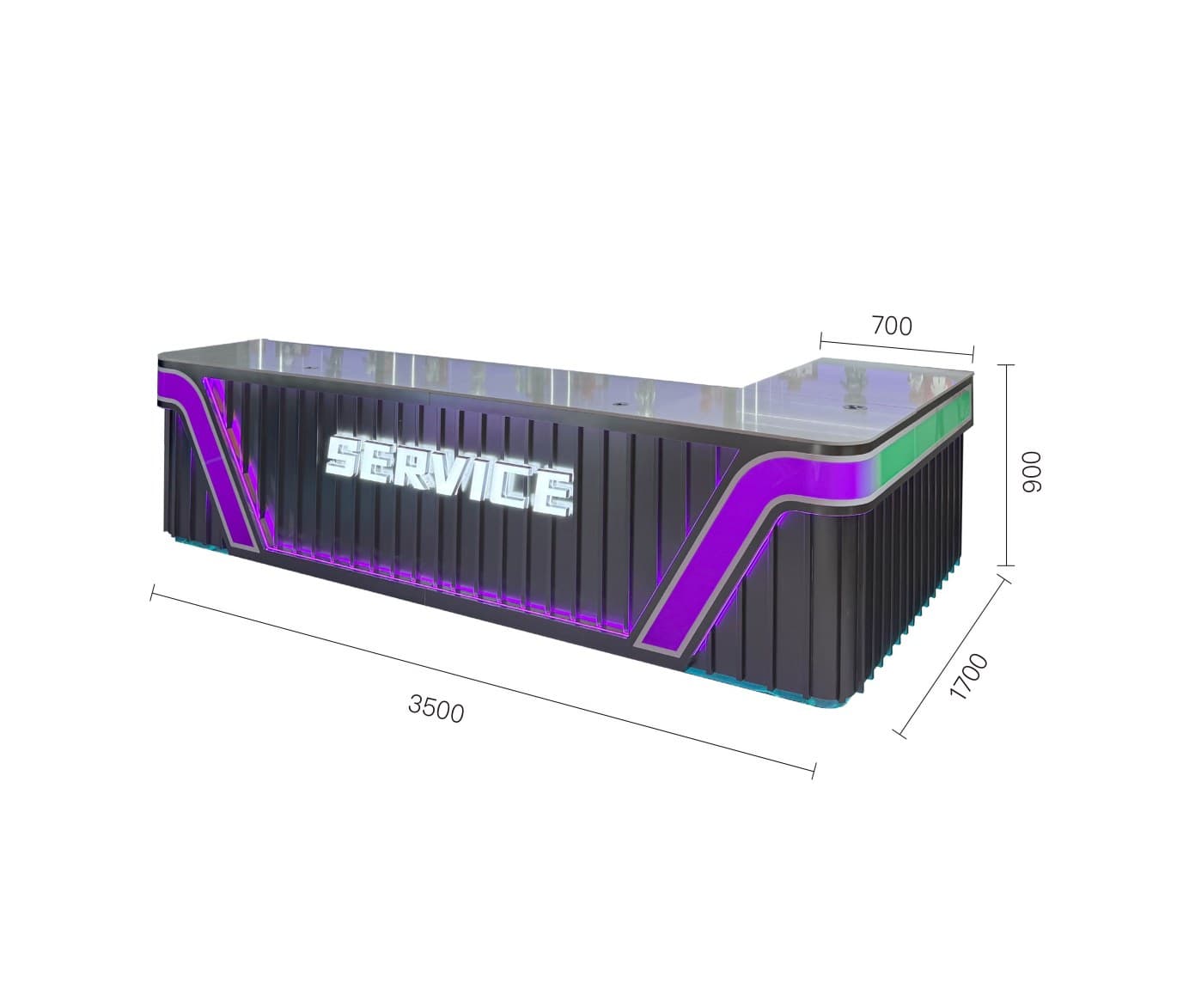 Service Counter 3500×900
